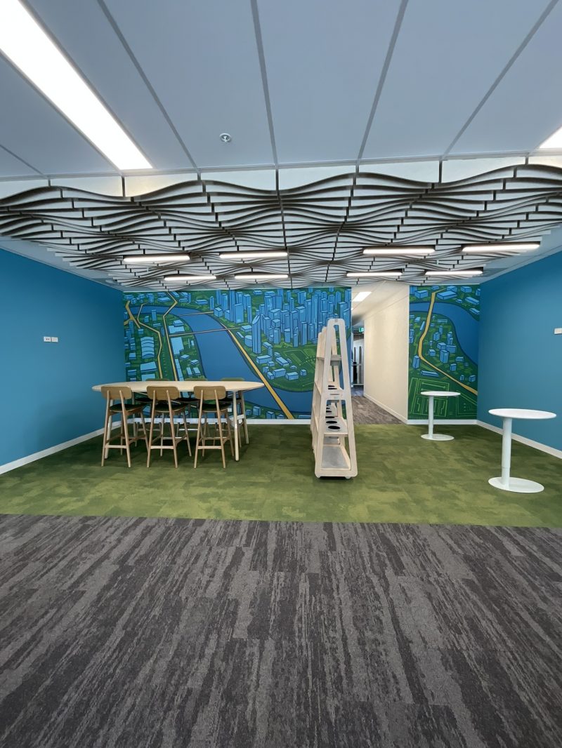 Acoufelt ceiling system